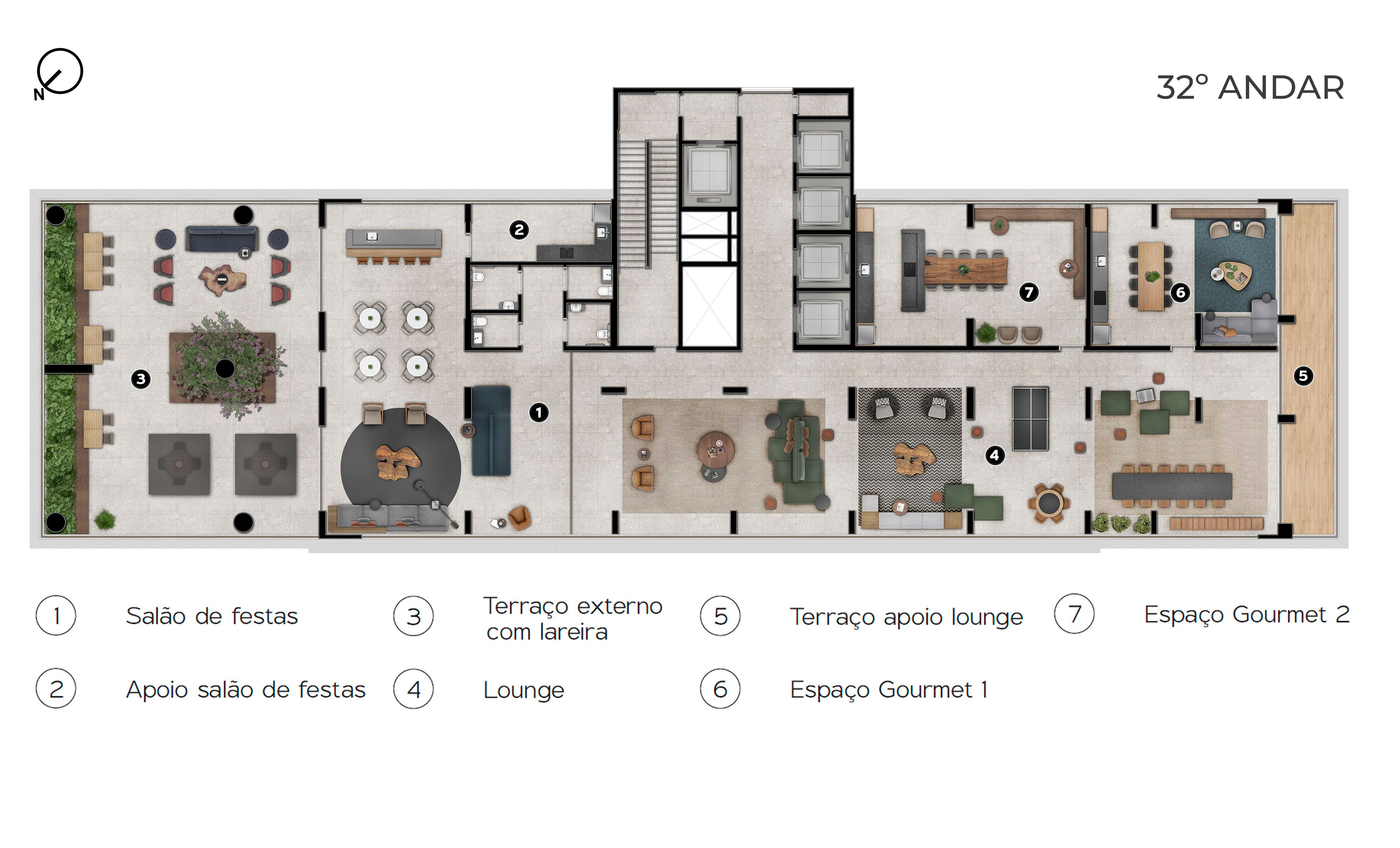 Helbor Open Mind - Implantação 32º andar