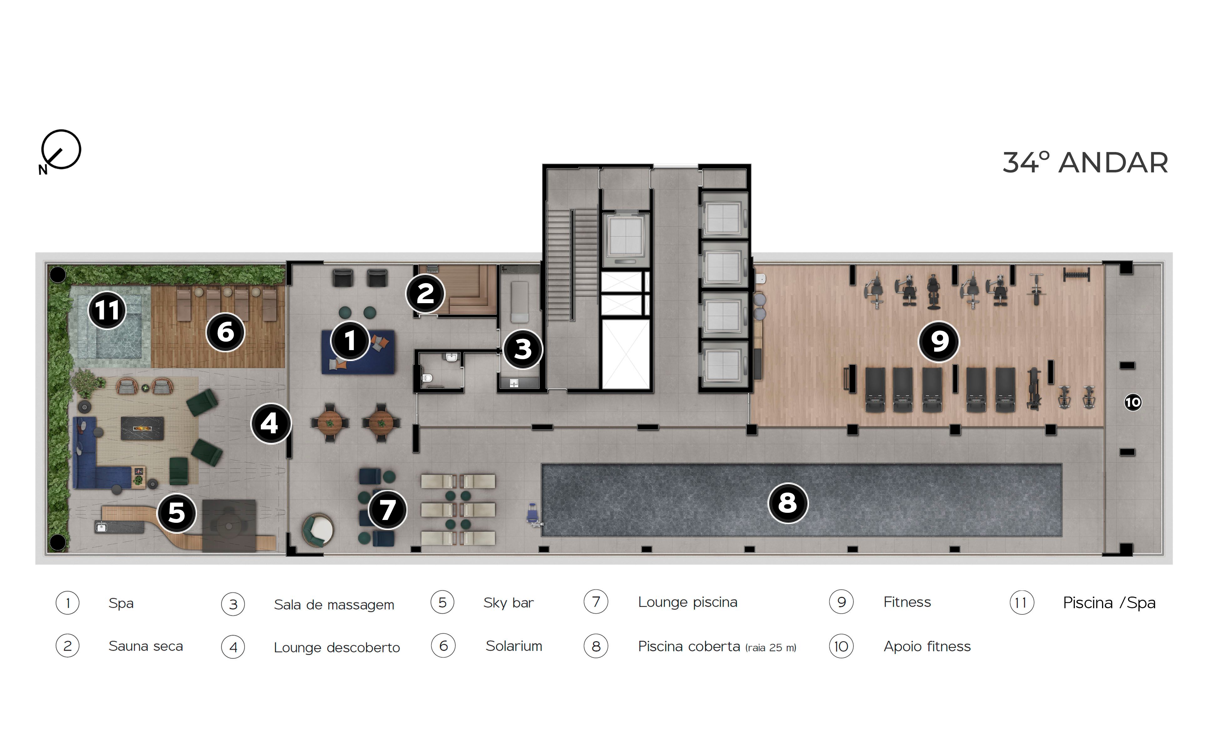 Helbor Open Mind - Implantação 34º andar